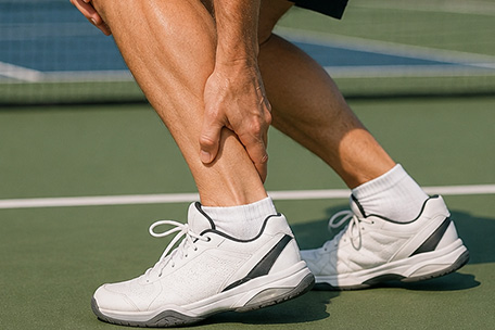 PickleballAchillesInjury Achilles and tendon injury from sport